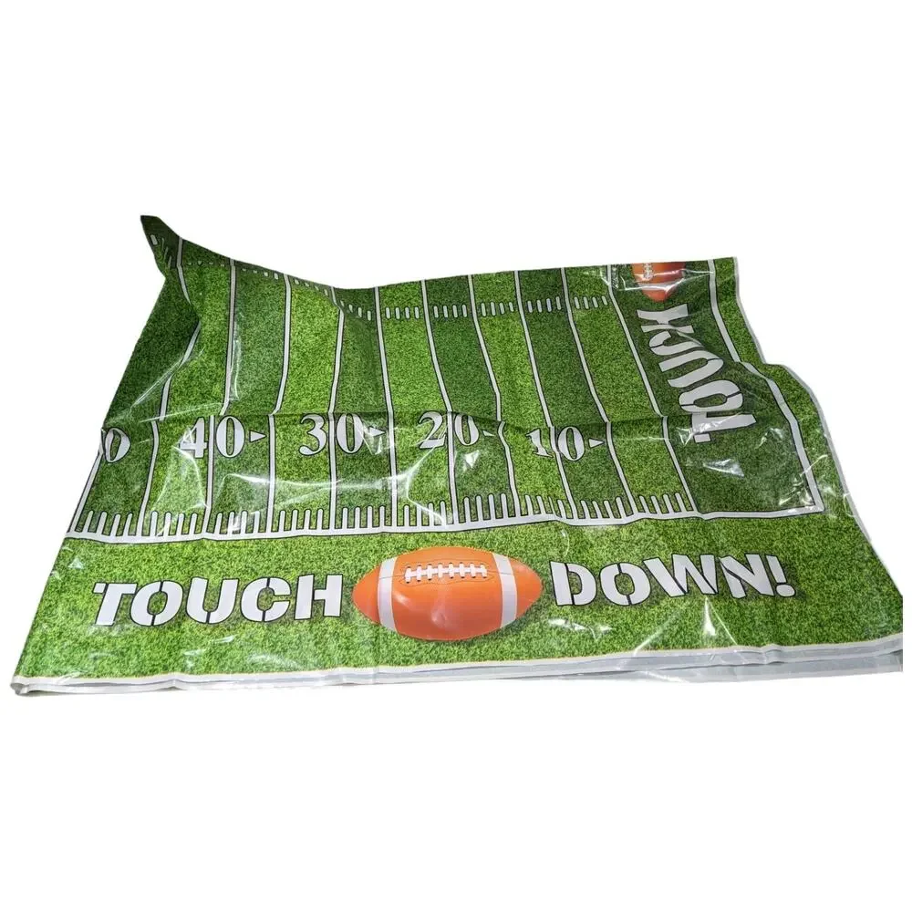 Football Party Plastic Tablecloths Disposable Plastic Sports Theme about 54x72